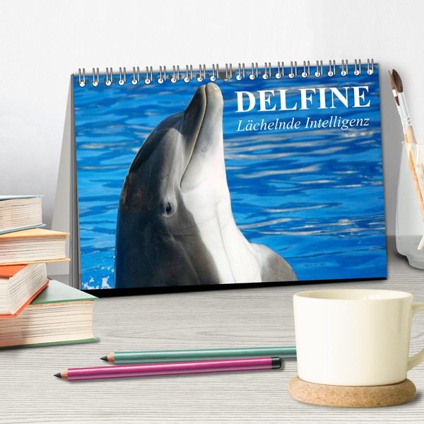 Produktbild: Delfine - L&auml;chelnde Intelligenz (Tischkalender 2026 DIN A5 quer), CALVENDO Monatskalender