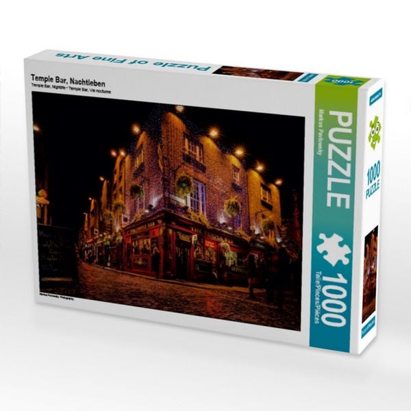 Produktbild: CALVENDO Puzzle Temple Bar, Nachtleben 1000 Teile Puzzle quer | 1000 Teile Lege-Gr&ouml;&szlig;e 64 &times; 48 cm Foto-Puzzle f&uuml;r gl&uuml;ckliche Stunden