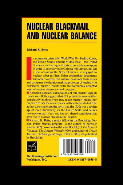 Produktbild: Nuclear Blackmail and Nuclear Balance