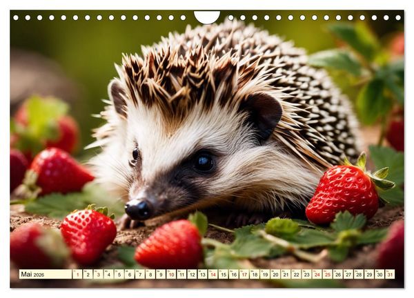Produktbild: Igel - Wildtier des Jahres 2024 (Wandkalender 2026 DIN A4 quer), CALVENDO Monatskalender