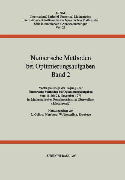 Produktbild: Numerische Methoden bei Optimierungsaufgaben