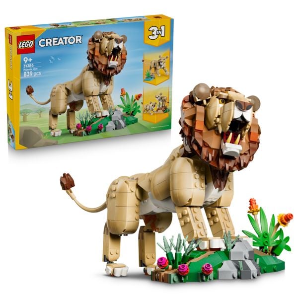 Produktbild: LEGO Creator 3-in-1-Set 31386 Wilde Tiere: Majest&auml;tischer L&ouml;we, Bauset