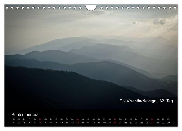 Produktbild: TransAlp - zu Fu&szlig; &uuml;ber die Alpen von M&uuml;nchen nach Venedig (Wandkalender 2026 DIN A4 quer), CALVENDO Monatskalender