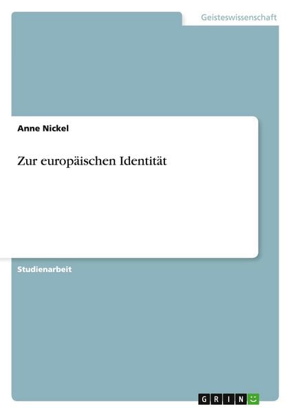 Produktbild: Zur europ&auml;ischen Identit&auml;t