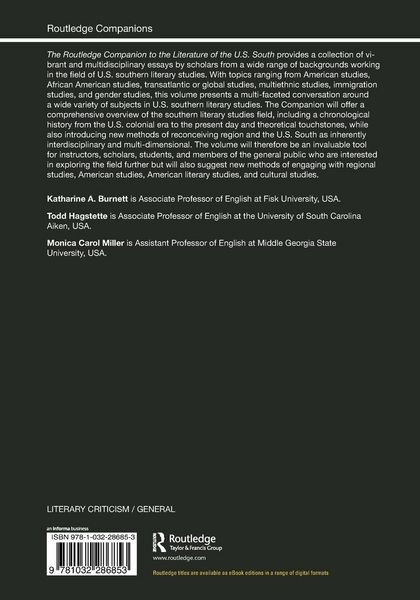 Produktbild: The Routledge Companion to Literature of the U.S. South