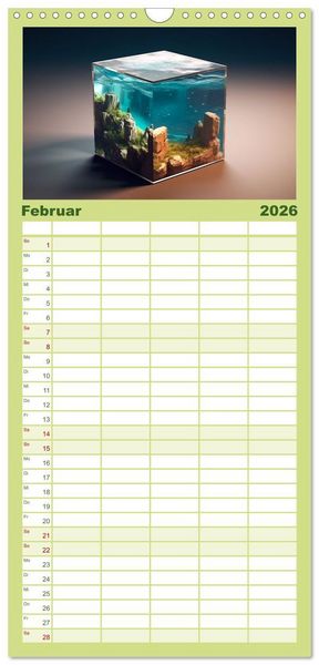 Produktbild: Familienplaner 2026 - Schneekugel war gestern mit 5 Spalten (Wandkalender, 21 x 45 cm) CALVENDO