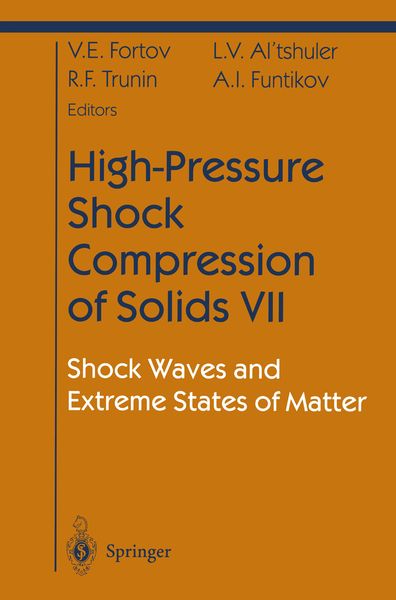 Produktbild: High-Pressure Shock Compression of Solids VII