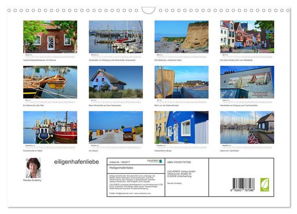Produktbild: Heiligenhafenliebe (Wandkalender 2026 DIN A3 quer), CALVENDO Monatskalender