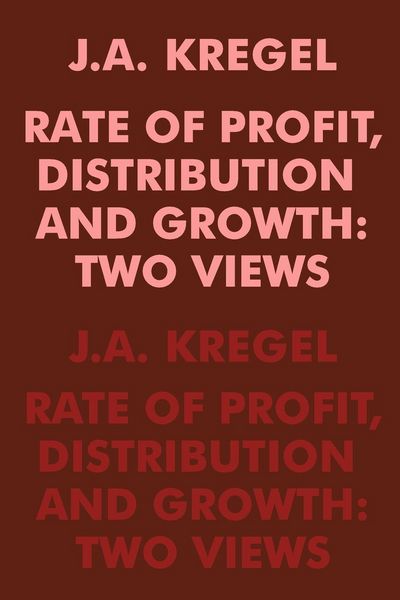 Produktbild: Rate of Profit, Distribution and Growth