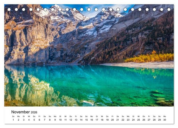 Produktbild: Wunderwelt Schweiz (Tischkalender 2026 DIN A5 quer), CALVENDO Monatskalender