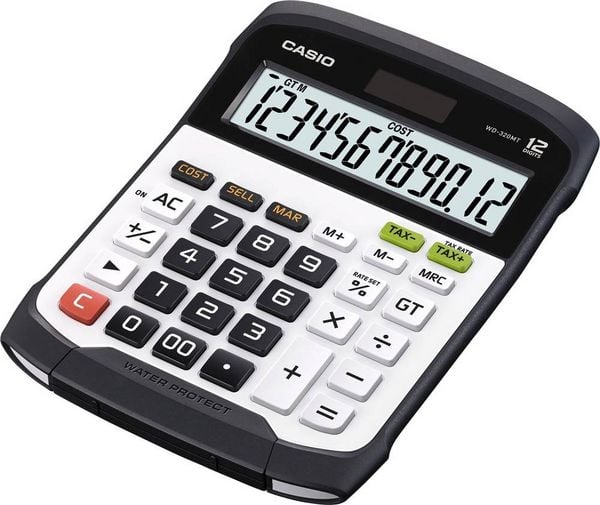Produktbild: Casio WD-320MT Tischrechner Silber-Schwarz Display (Stellen): 12 solarbetrieben, batteriebetrieben (B x H x T) 145 x 36 x 195 mm