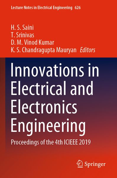Produktbild: Innovations in Electrical and Electronics Engineering