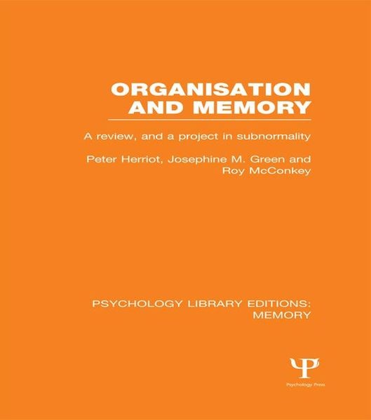Produktbild: Organisation and Memory (PLE: Memory)
