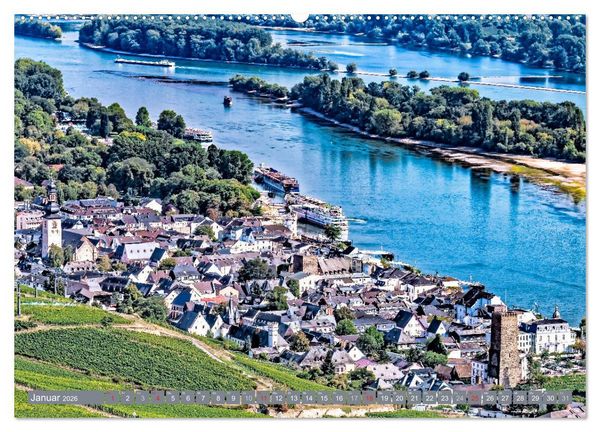 Produktbild: R&uuml;desheim - Rhein, Riesling, Romantik (Wandkalender 2026 DIN A2 quer), CALVENDO Monatskalender