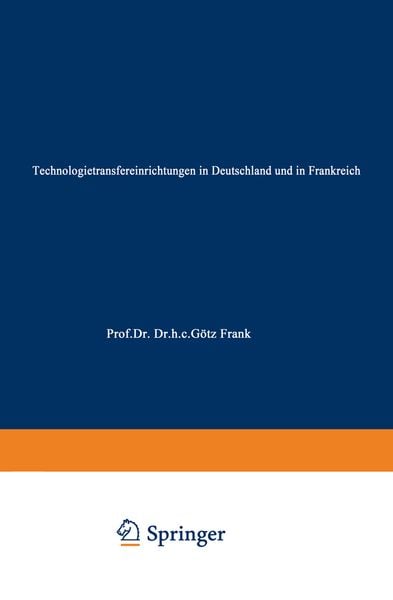 Produktbild: Technologietransfereinrichtungen in Deutschland und in Frankreich