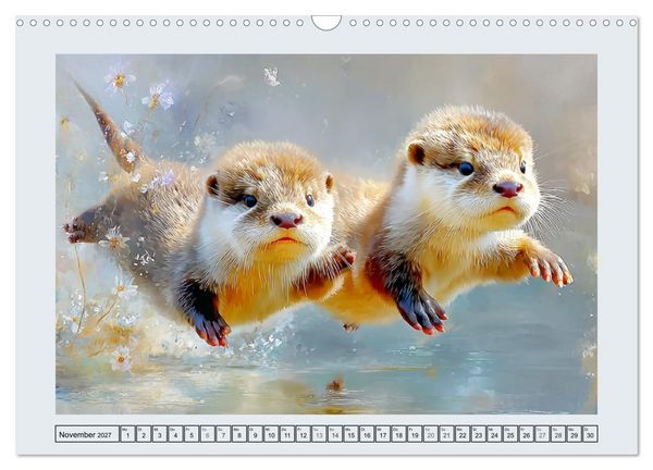 Produktbild: Otter. Verspielte Abenteurer am Wasser (Wandkalender 2027 DIN A3 quer), CALVENDO Monatskalender