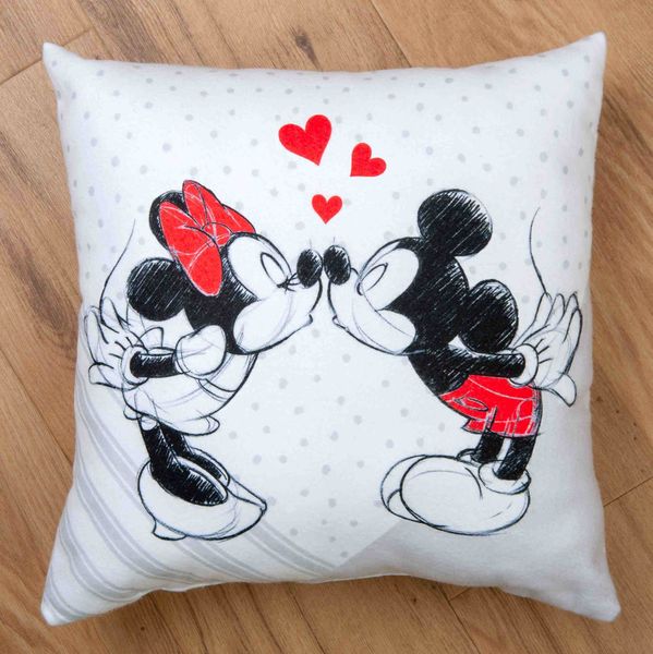 Produktbild: Disneys Mickey & Minnie 5478480003 - Soft Velboa Kissen, 40x40 cm, 100% Polyester