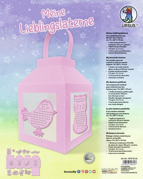 URSUS Laternenzeit Meine Lieblingslaterne, rosa