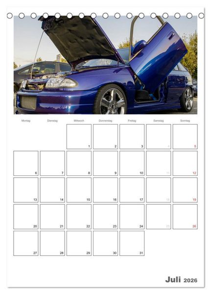 Produktbild: Tuning Power Planer (Tischkalender 2026 DIN A5 hoch), CALVENDO Monatskalender