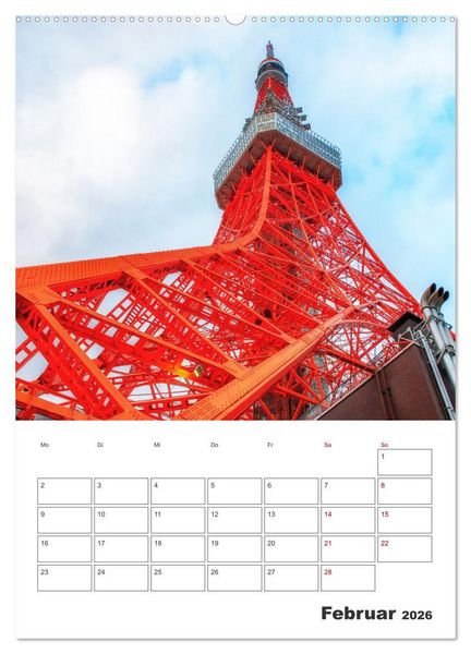 Produktbild: Tokio - Reiseplaner (Wandkalender 2026 DIN A2 hoch), CALVENDO Monatskalender