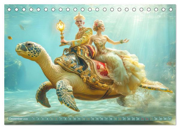 Produktbild: Opulente Unterwasserromanzen (Tischkalender 2026 DIN A5 quer), CALVENDO Monatskalender