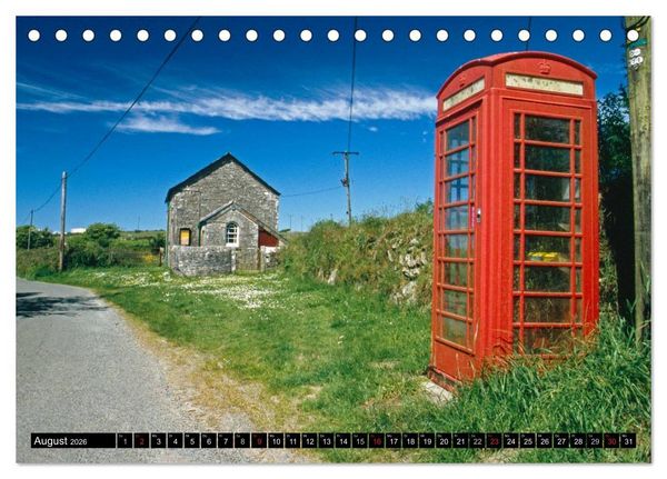 Produktbild: Cornwall - Devon Somerset Dorset (Tischkalender 2026 DIN A5 quer), CALVENDO Monatskalender