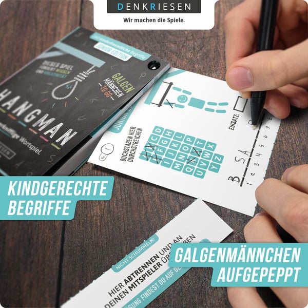 Produktbild: DENKRIESEN - HANGMAN&reg; - JUNIOR EDITION "Galgenm&auml;nnchen TO GO"