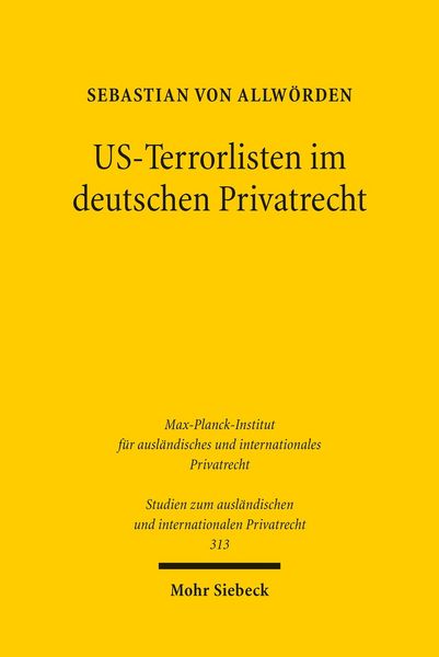 Produktbild: US-Terrorlisten im deutschen Privatrecht
