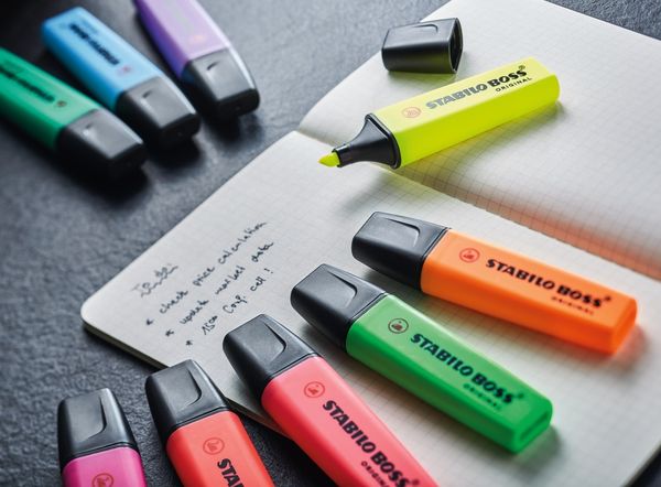 Textmarker - STABILO BOSS ORIGINAL - 8er Pack - mit 8 verschiedenen Farben