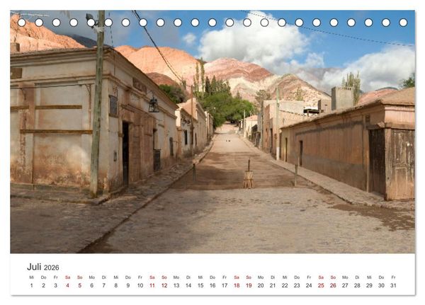 Produktbild: Die Farben der Anden - Argentinien und Chile (Tischkalender 2026 DIN A5 quer), CALVENDO Monatskalender