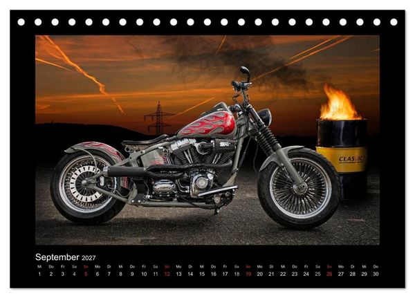 Produktbild: Motorrad-Tr&auml;ume &ndash; Chopper und Custombikes (Tischkalender 2027 DIN A5 quer), CALVENDO Monatskalender