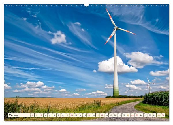 Produktbild: Windrad - Fluch und Segen (hochwertiger Premium Wandkalender 2026 DIN A2 quer), Kunstdruck in Hochglanz