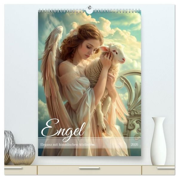 Produktbild: Engel - Eleganz mit himmlischen Attributen (hochwertiger Premium Wandkalender 2026 DIN A2 hoch), Kunstdruck in Hochglanz