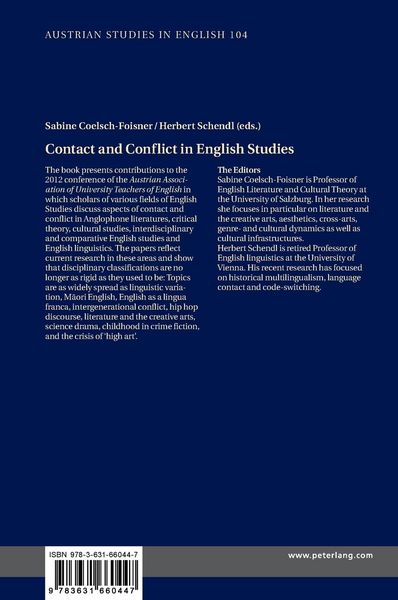 Produktbild: Contact and Conflict in English Studies