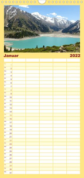 Produktbild: Familienplaner Kasachstan - Eine Bilder-Reise (Wandkalender 2022 , 21 cm x 45 cm, hoch)