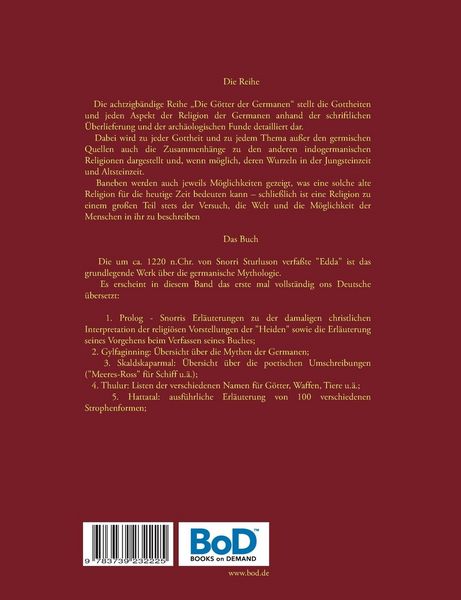 Produktbild: Die vollst&auml;ndige Edda des Snorri Sturluson