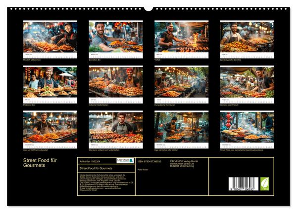 Produktbild: Street Food f&uuml;r Gourmets (hochwertiger Premium Wandkalender 2026 DIN A2 quer), Kunstdruck in Hochglanz