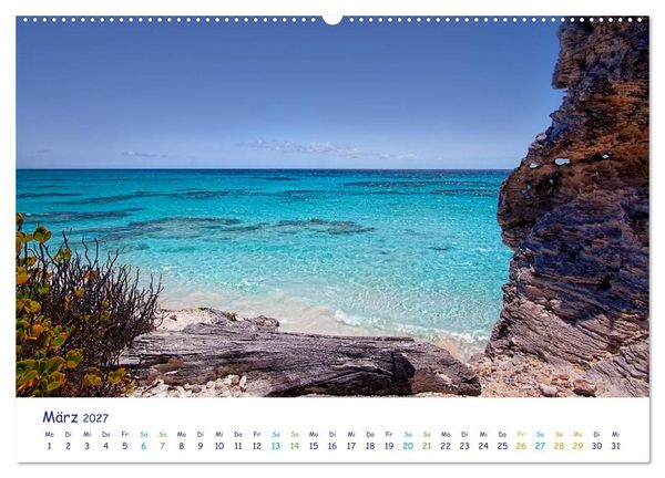 Produktbild: Bahamas-Eleuthera unterwegs am Lighthouse Beach (hochwertiger Premium Wandkalender 2027 DIN A2 quer), Kunstdruck in Hochglanz