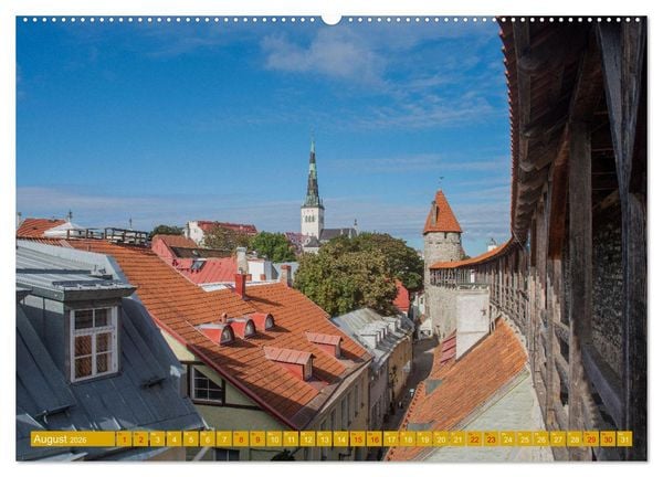 Produktbild: T&uuml;ren-Tore-Tallinn, Stadt mit m&auml;rchenhafter Atmosph&auml;re und Charme (hochwertiger Premium Wandkalender 2026 DIN A2 quer), Kunstdruck in Hochglanz