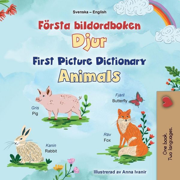 Produktbild: First Picture Dictionary - Animals (Swedish English Bilingual Children's Book)