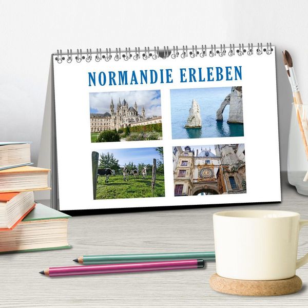 Produktbild: Normandie erleben (Tischkalender 2026 DIN A5 quer), CALVENDO Monatskalender