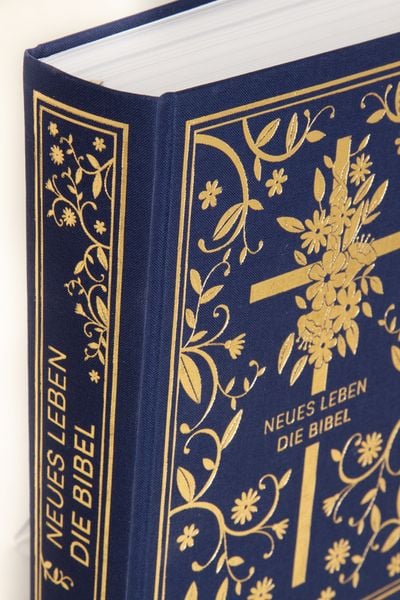 Produktbild: Neues Leben. Die Bibel - Golden Grace Edition, Marineblau