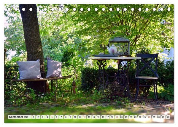 Produktbild: Momente im Garten (Tischkalender 2027 DIN A5 quer), CALVENDO Monatskalender