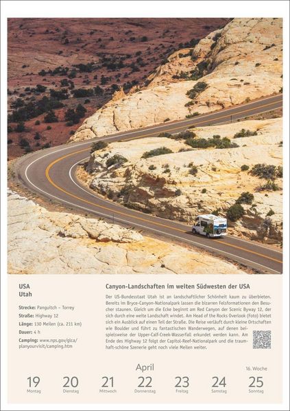 Produktbild: Campinglust Wochen-Kulturkalender 2027 - 53 unvergessliche Touren