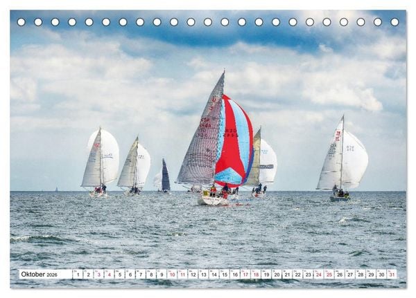 Produktbild: Leidenschaft Segeln (Tischkalender 2026 DIN A5 quer), CALVENDO Monatskalender