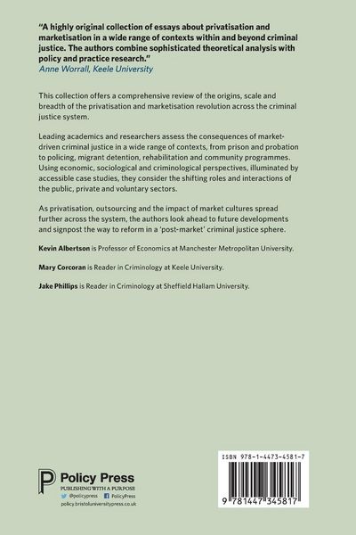 Produktbild: Marketisation and Privatisation in Criminal Justice