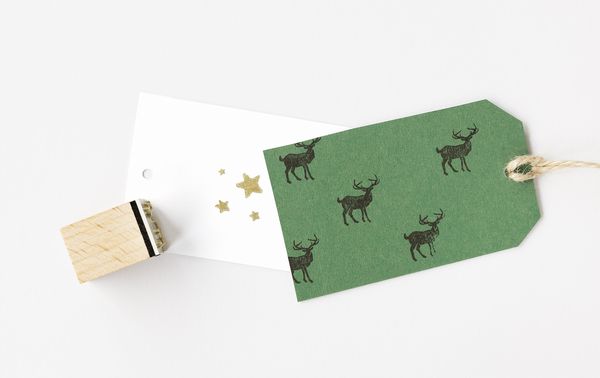 Produktbild: Folia Holzstempel-Set CHRISTMAS, inkl. 10 Holzstempel und 2 Stempelkissen