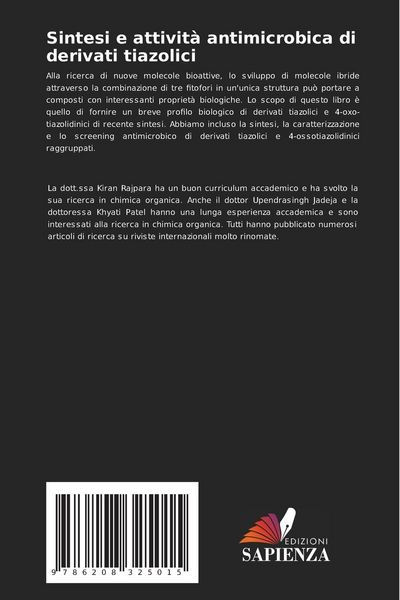 Produktbild: Sintesi e attivit&agrave; antimicrobica di derivati tiazolici
