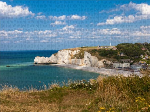 Produktbild: CALVENDO Puzzle Normandie Etretat | 1000 Teile Lege-Gr&ouml;&szlig;e 64x48cm Foto-Puzzle f&uuml;r gl&uuml;ckliche Stunden