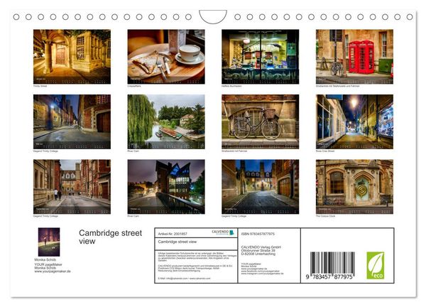 Produktbild: Cambridge street view (Wandkalender 2026 DIN A4 quer), CALVENDO Monatskalender